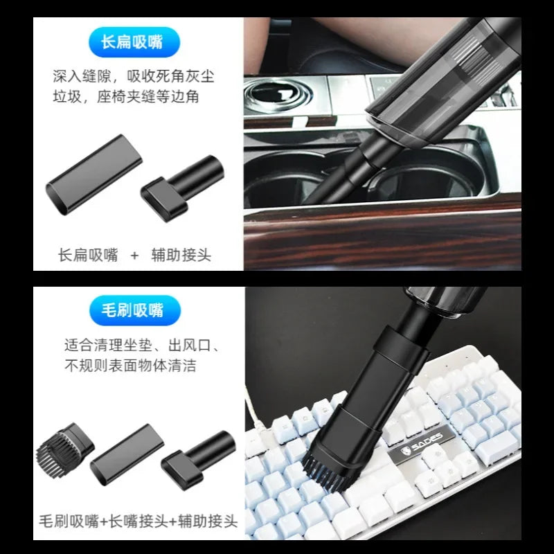 Car Vacuum Cleaner Car High Power Handheld Mini Car Home Dual Use Wireless Charging Convenient Vacuum Cleaner