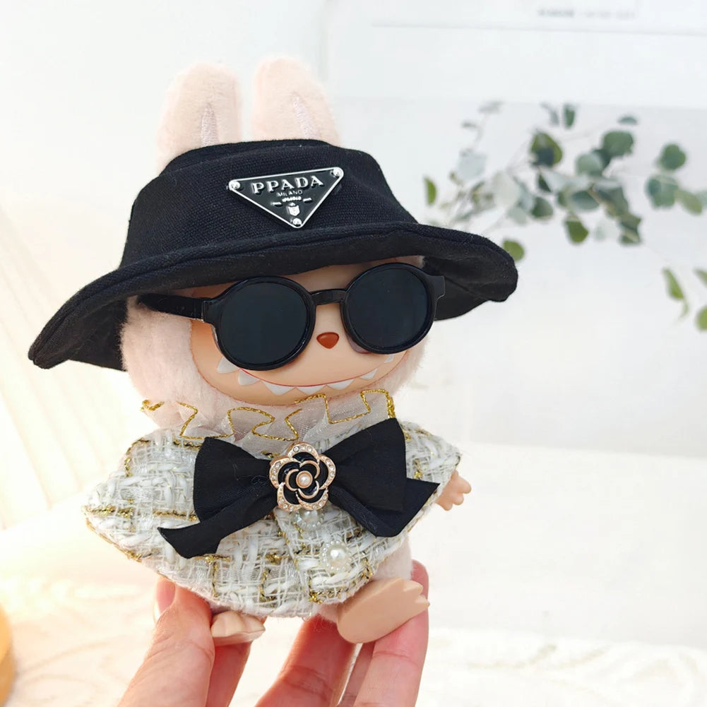 17cm Mini Plush Doll'S Clothes Outfit Accessories For Korea Kpop Exo Labubu I II Idol Dolls sit party overalls Clothing Gift