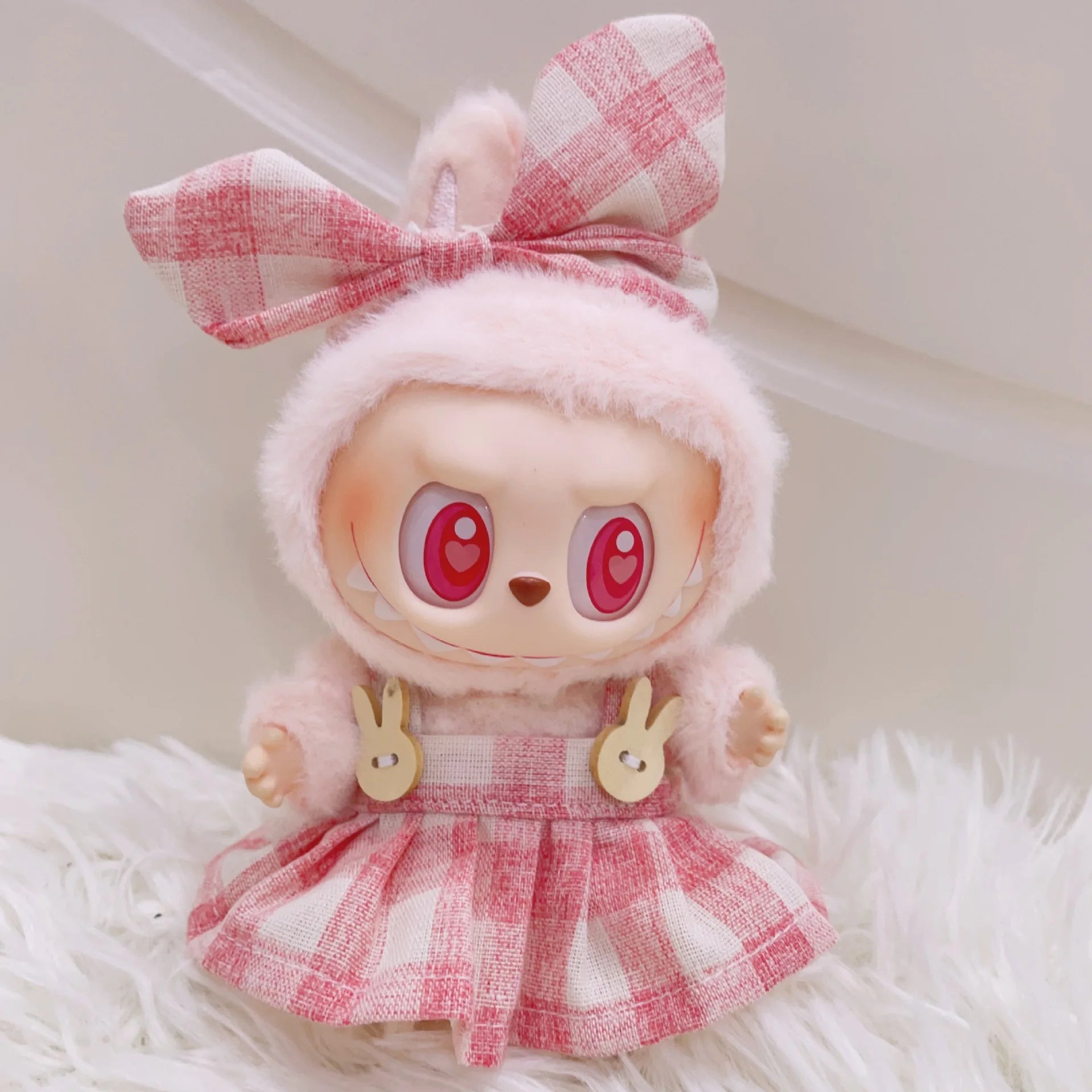 17cm Cute Mini Plush Doll'S Clothes Outfit Accessories For Korea Kpop Exo Labubu Idol Dolls Skirt Hat Clothing DIY Kids Gift