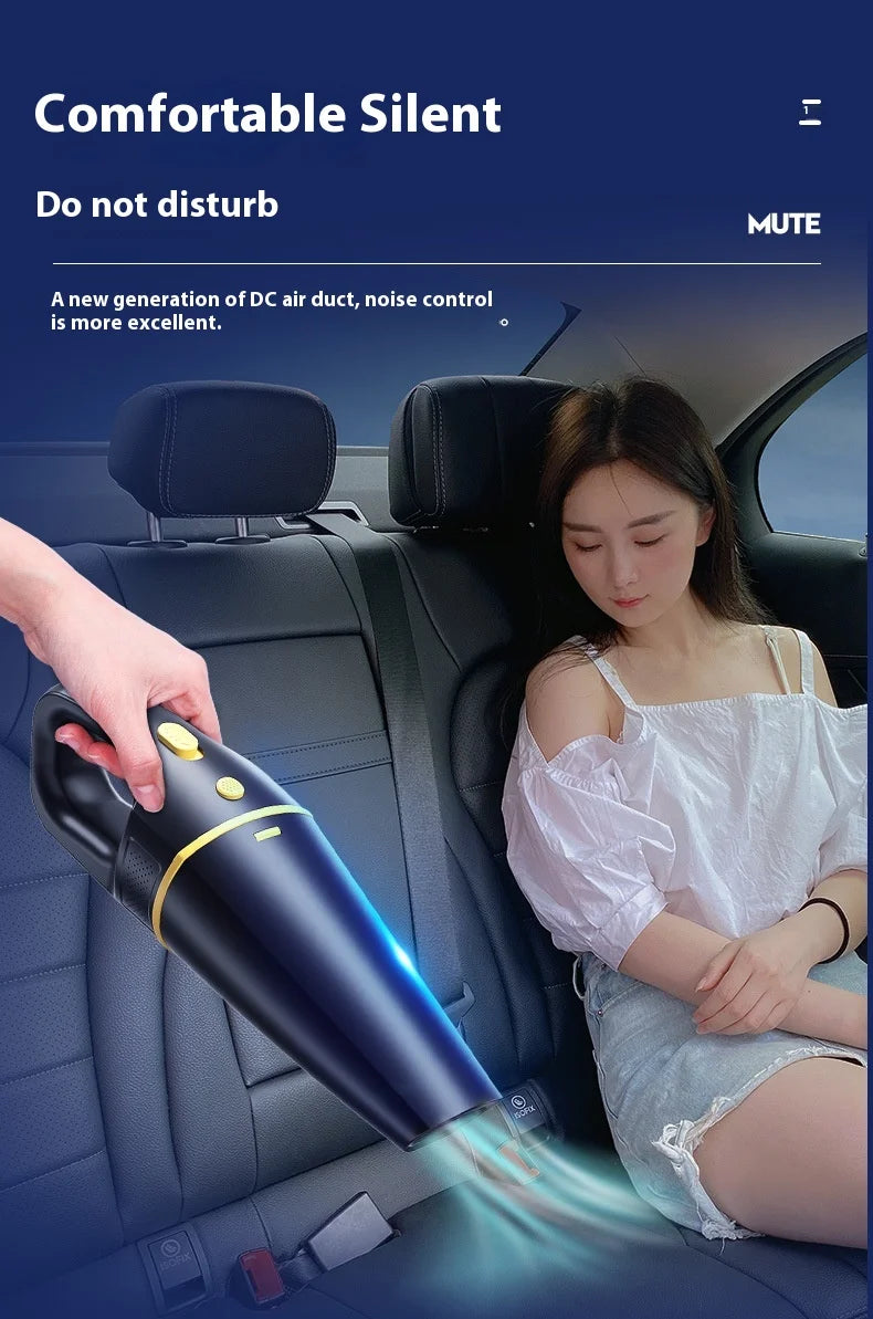 Portable Wireless Car Vacuum Cleaner Rechargeable Household Dual-Use Small High-Power Car Dedicated Powerful Handheld