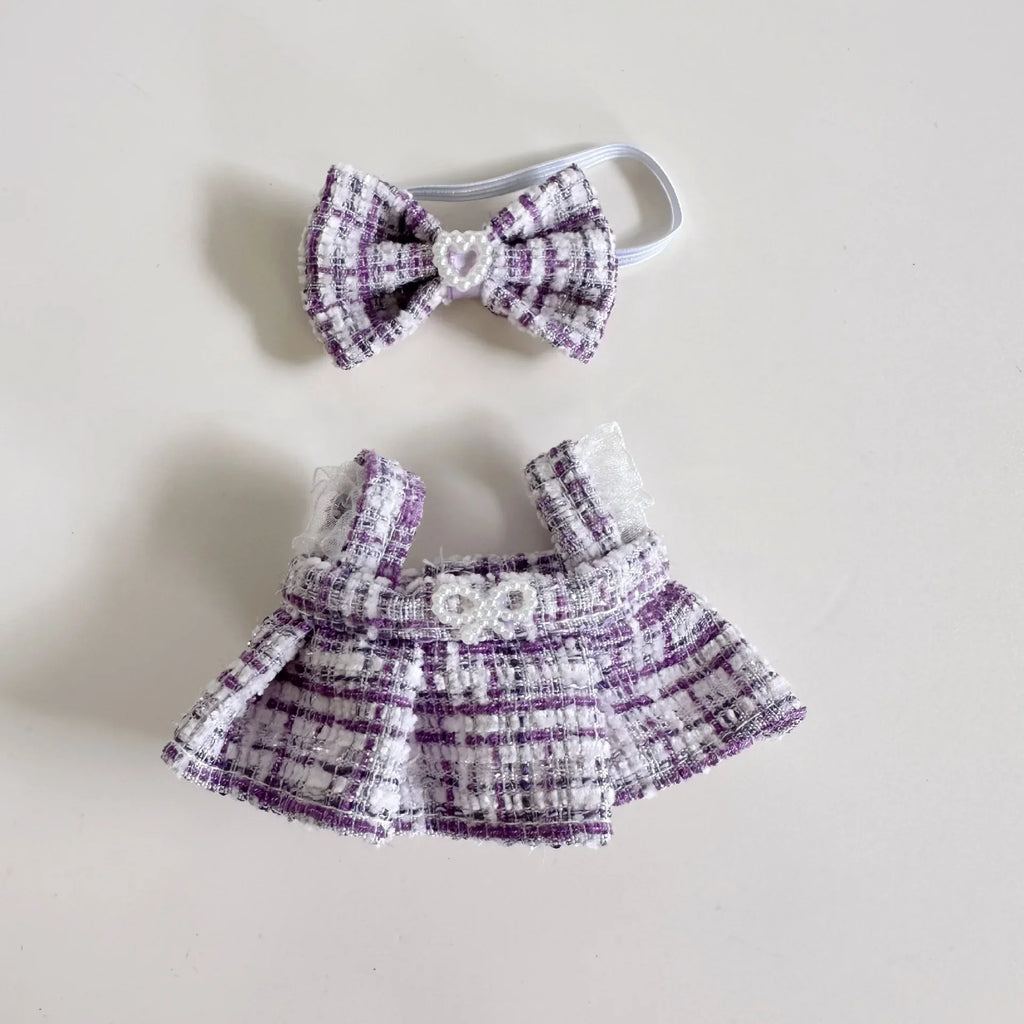 17cm Mini Plush Doll'S Clothes Outfit Accessories For Korea Kpop Exo Labubu Idol suit Clothing Gift，Only clothes and no dolls