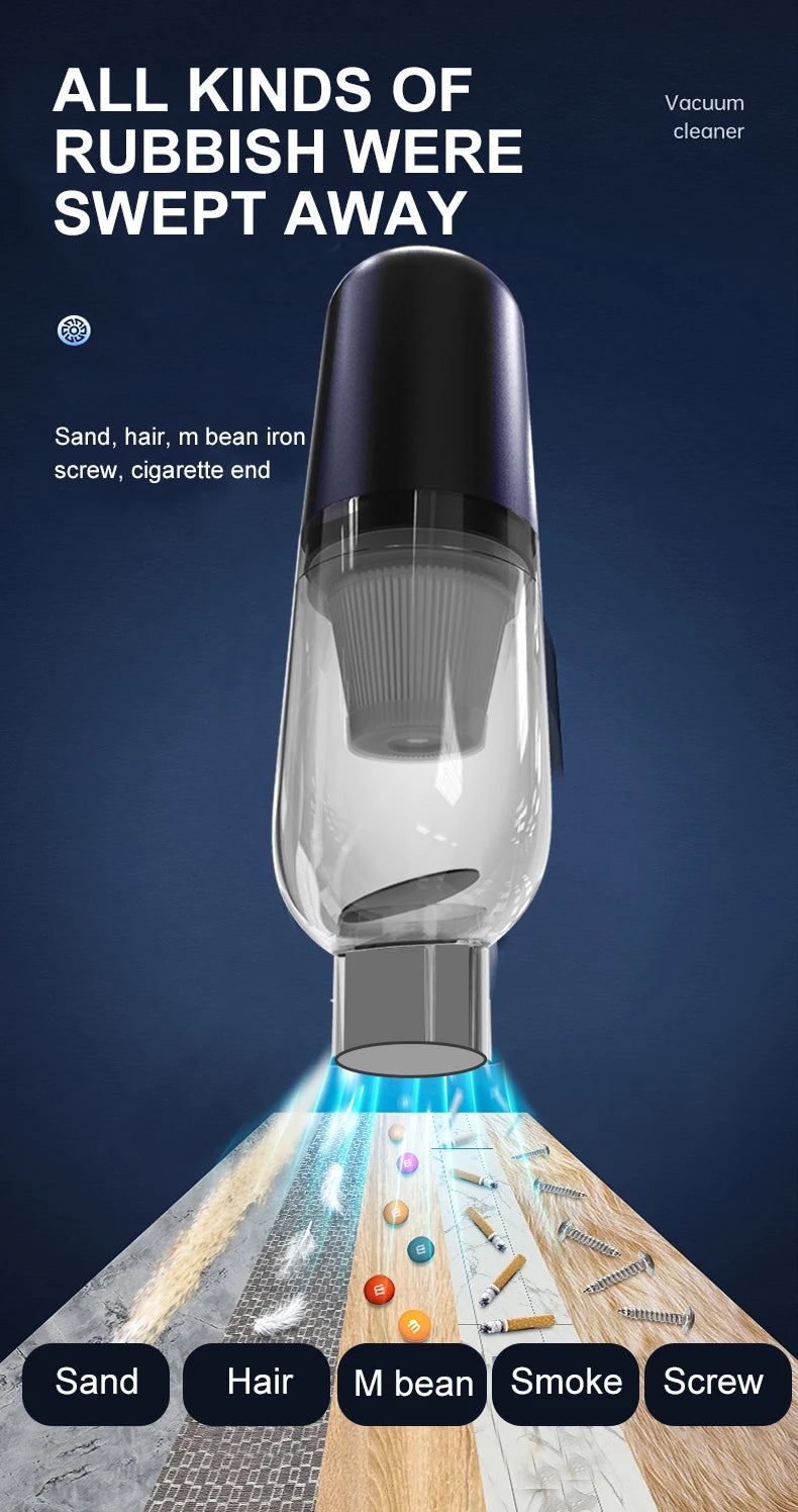 Car Wireless Vacuum Cleaner Handheld High-Power Vacuum Cleaner Portable Portable Small Vacuum Cleaner For Multi Purpose