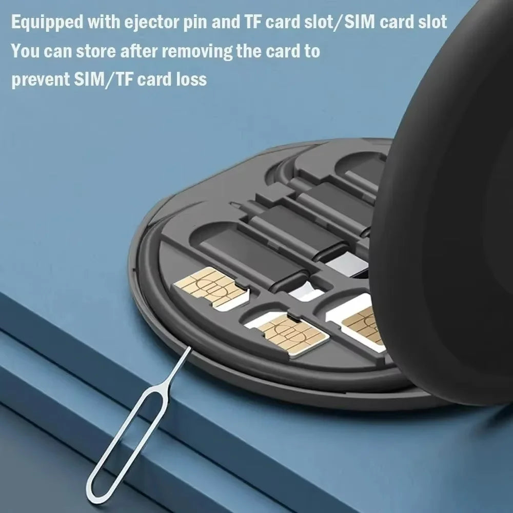 NNBILI Multifunctional USB Data Cable Set Storage Box with Multi USB Charging Adapter Cable Kit Usb To Type C Usb Adapter