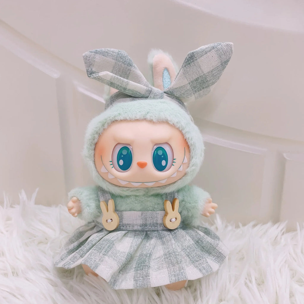 17cm Cute Mini Plush Doll'S Clothes Outfit Accessories For Korea Kpop Exo Labubu Idol Dolls Skirt Hat Clothing DIY Kids Gift