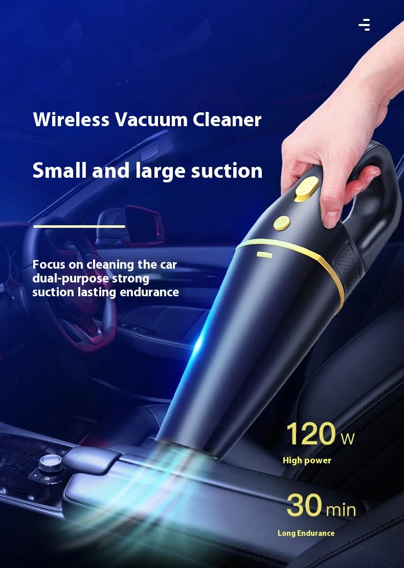 Portable Wireless Car Vacuum Cleaner Rechargeable Household Dual-Use Small High-Power Car Dedicated Powerful Handheld