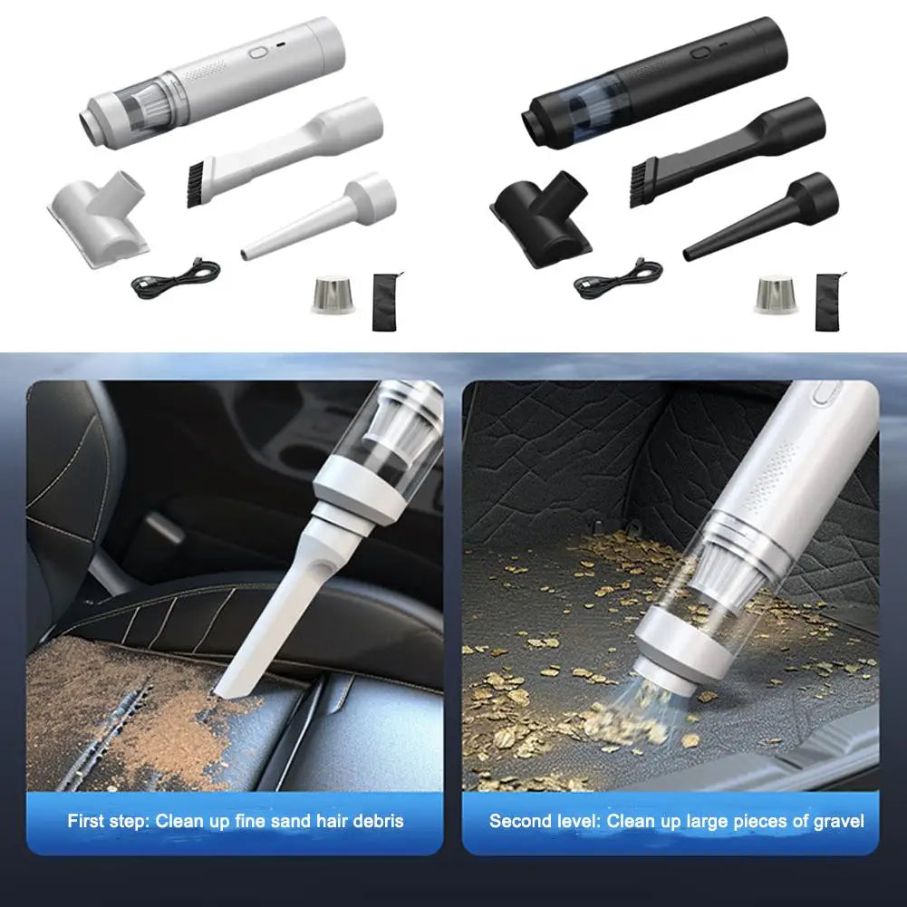 Portable Car Wireless  Vacuum Cleaner Multi-functional Handheld Powerful Suction Quick Cleaning For Auto Home Pet Office