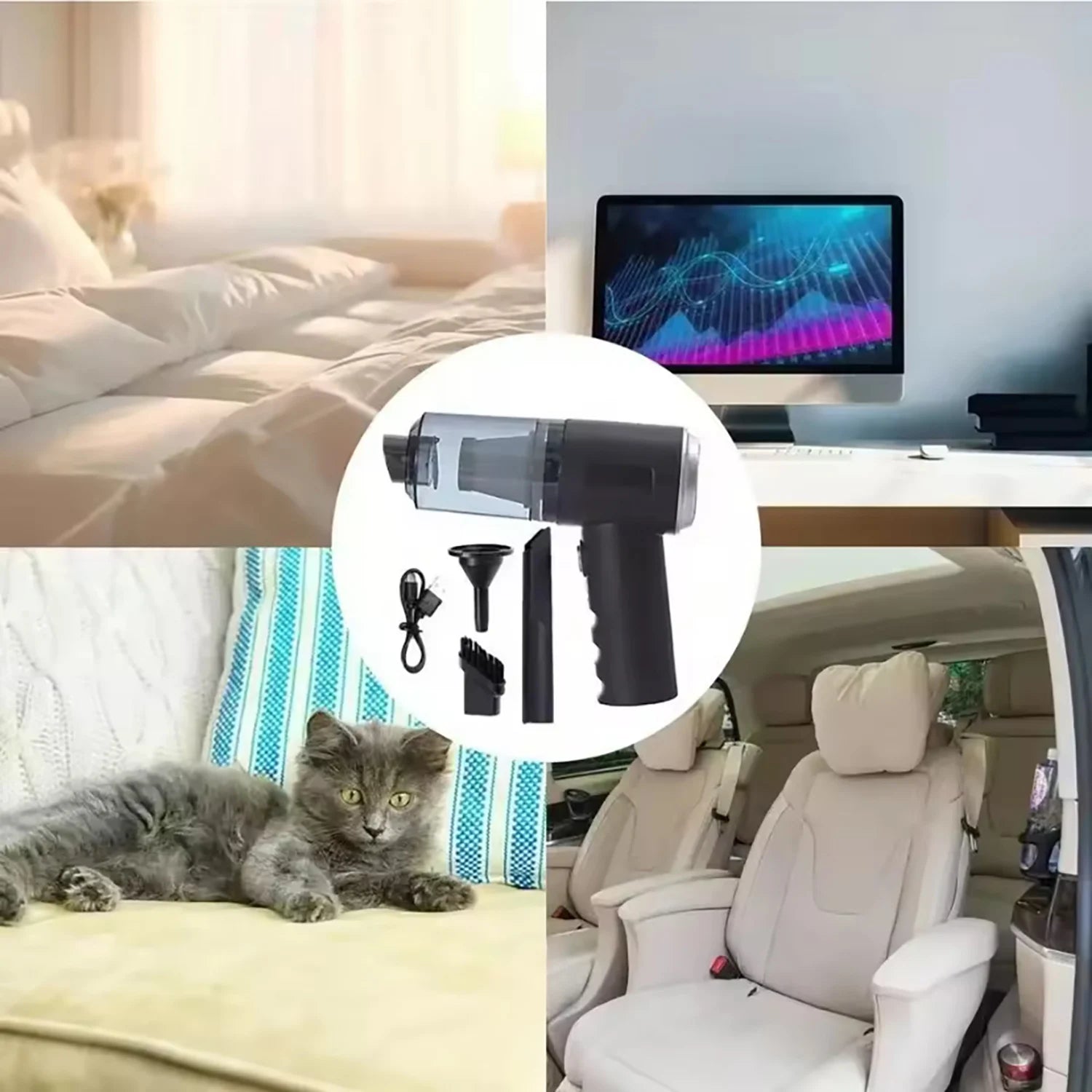 Car Wireless Mini Vacuum Cleaner High-Power Wet and Dry Dual-Purpose Multi-Function Usb Charging Portable Handheld Small Car