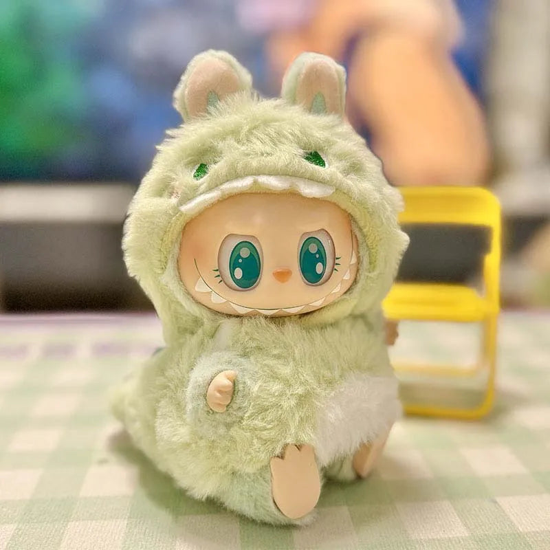 17cm Cute Mini Plush Doll'S Clothes Outfit Accessories For Korea Kpop Exo Labubu Idol Dolls shark onesie Clothing DIY Girl Gift