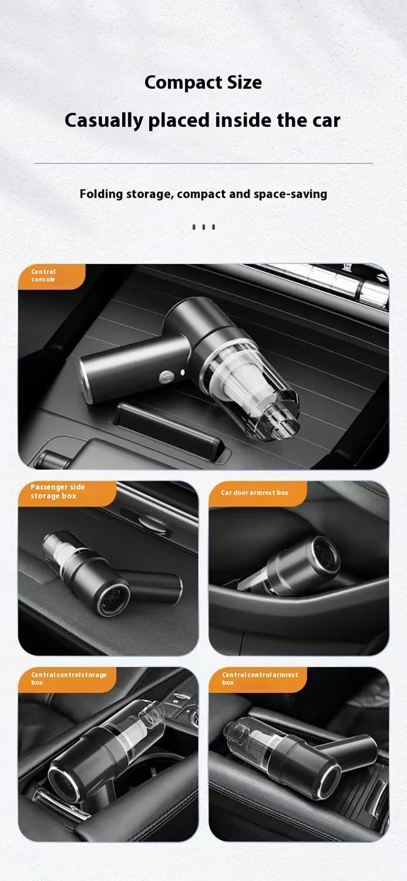 Car Wireless Mini Vacuum Cleaner High-Power Wet and Dry Dual-Purpose Multi-Function Usb Charging Portable Handheld Small Car