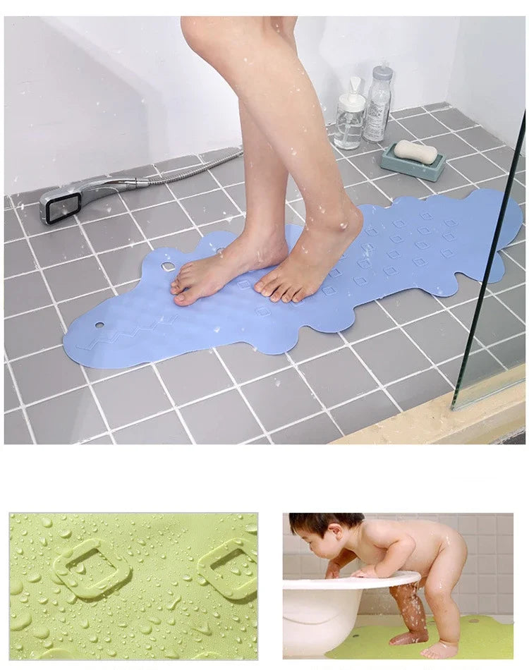 Bath Mat Environmental Long Shower Cartoon Children Pad Non-Slip Suction Cup Tub