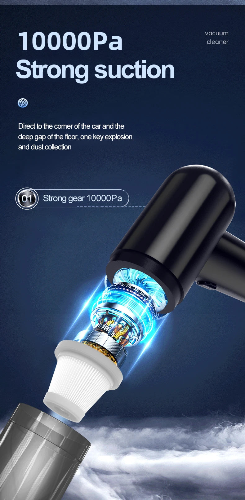 Car Wireless Vacuum Cleaner Handheld High-Power Vacuum Cleaner Portable Portable Small Vacuum Cleaner For Multi Purpose